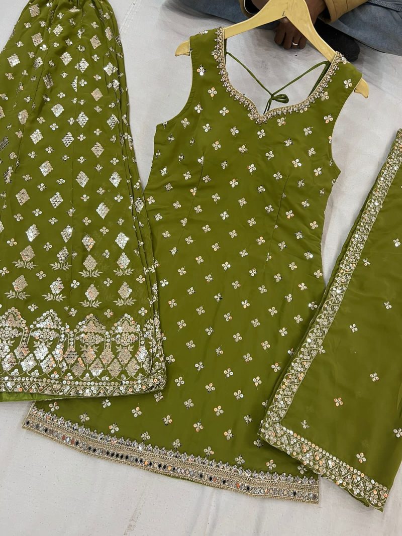 Ready to wear stitched suits – Mendhi Green